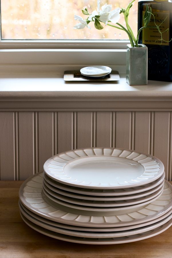 Slide View: 1: The Latte Stoneware Side Plates, Set of 4: Boulevard Edition