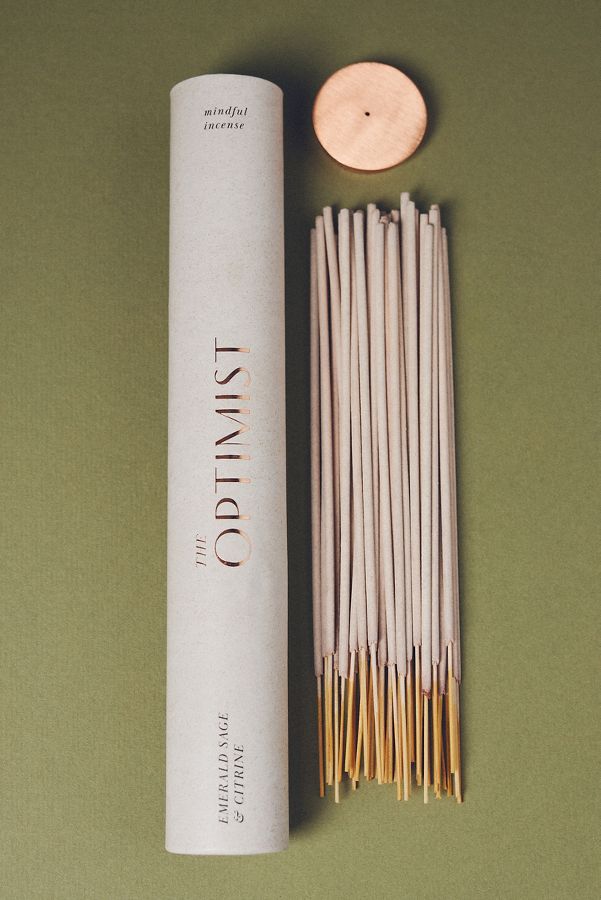 Slide View: 1: The Optimist Fresh Emerald Sage & Citrine Incense Sticks