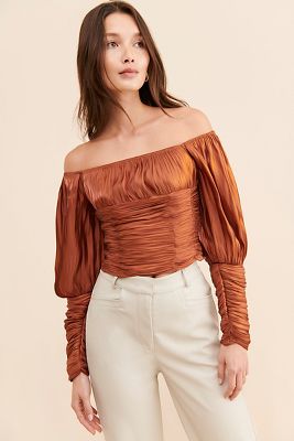 Line + Dot Danielle Ruched Blouse