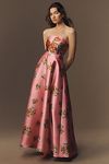 Thumbnail View 2: Aston Studio Audrey Strapless Floral Taffeta Maxi Dress