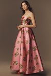 Thumbnail View 1: Aston Studio Audrey Strapless Floral Taffeta Maxi Dress