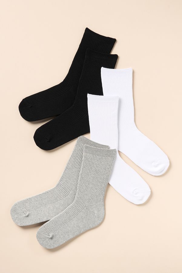 Slide View: 1: By Anthropologie Trouser Socks, Set of 3