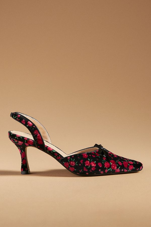 Slide View: 1: For Love & Lemons Lyana Slingback Heels