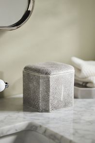 Slide View: 1: Shagreen Bath Cotton Jar