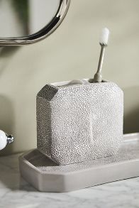 Slide View: 1: Shagreen Toothbrush Holder