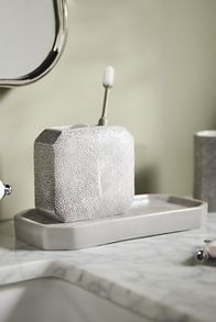 Slide View: 1: Shagreen Bath Tray