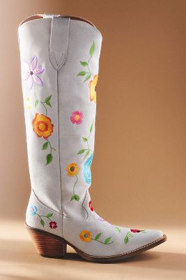 Dingo 1969 Flower Power Suede Tall Western Boots