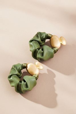 Ruched Sculptural Metal Drop Earrings