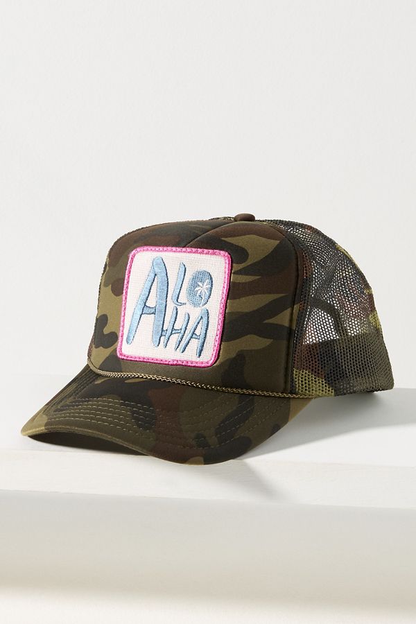 Slide View: 1: Friday Feelin Aloha Camo Trucker Hat