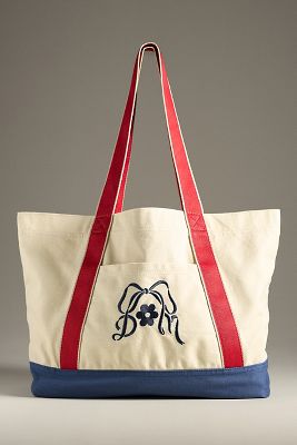 Damson Madder Embroidered Canvas Tote