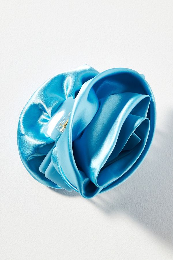 Slide View: 1: Damson Madder Oversized Satin Rose Hair Clip