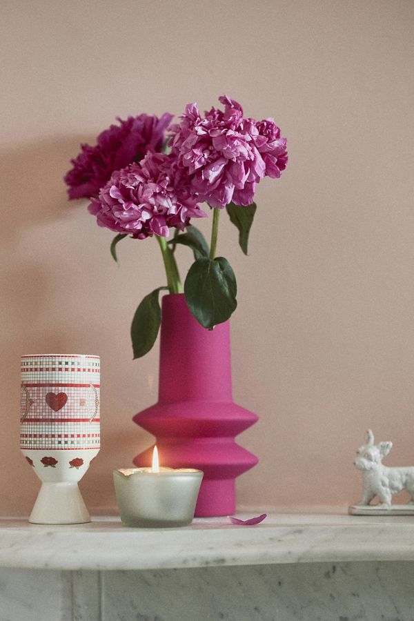 Slide View: 4: The Bistro Tile Stoneware Vase: Valentine's Edition