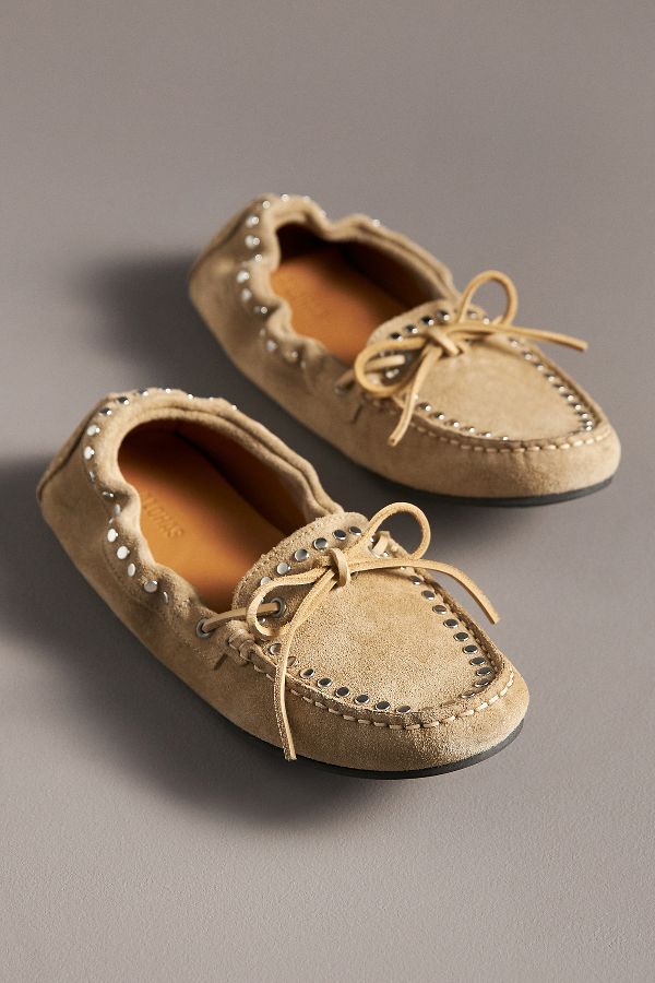 Slide View: 2: ALOHAS Calla Suede Studded Loafers