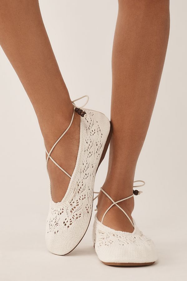 Slide View: 2: ALOHAS Rosemary Crochet Flats