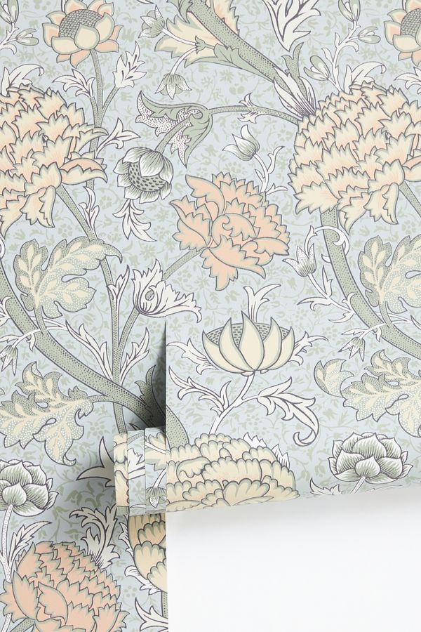 Slide View: 2: Cray Floral Trail Wallpaper