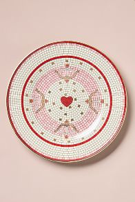 Slide View: 2: The Bistro Tile Stoneware Dessert Plate: Valentine's Edition