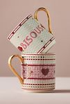 Thumbnail View 1: The Bistro Tile Stoneware Mug: Love Edition