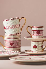 Slide View: 3: The Bistro Tile Stoneware Mug: Valentine's Edition