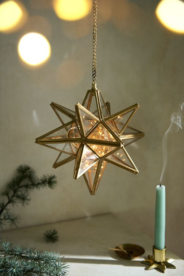 Slide View: 1: Moravian Star Hanging Votive