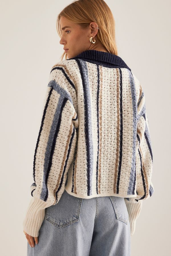 Vista diapositiva: 2: Cardigan all'Uncinetto con Colletto Maeve