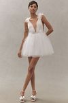 Thumbnail View 3: Katie May Cassia Plunge Tulle A-Line Mini Dress