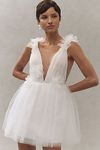 Thumbnail View 1: Katie May Cassia Plunge Tulle A-Line Mini Dress