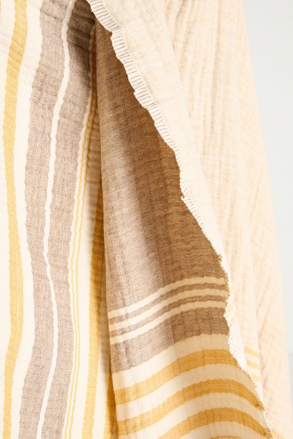 Slide View: 3: Jolene Cotton Wool Woven Throw Blanket