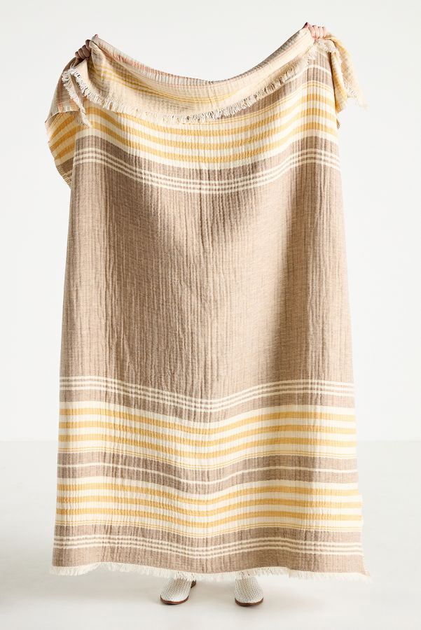 Slide View: 2: Jolene Cotton Wool Woven Throw Blanket