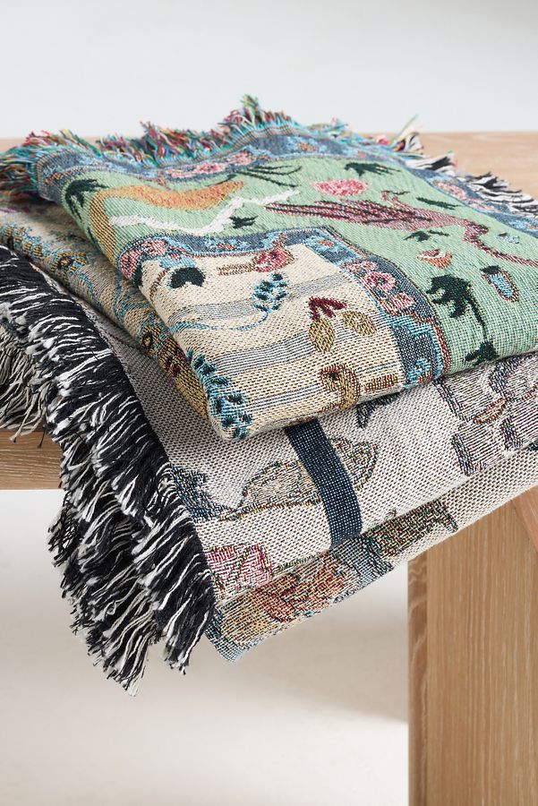 Slide View: 2: Tales Cotton Woven Throw Blanket