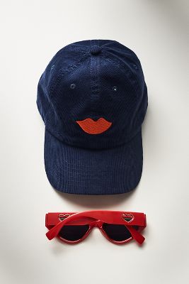 Clare V. Corduroy Lips Baseball Cap