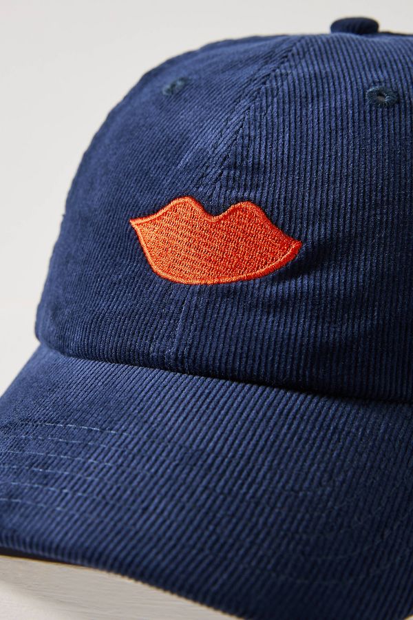 Slide View: 4: Clare V. Corduroy Lips Baseball Cap