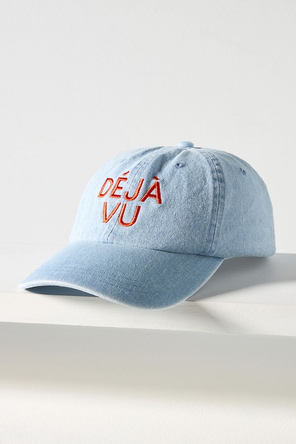 Slide View: 1: Clare V. Déjà Vu Denim Baseball Cap