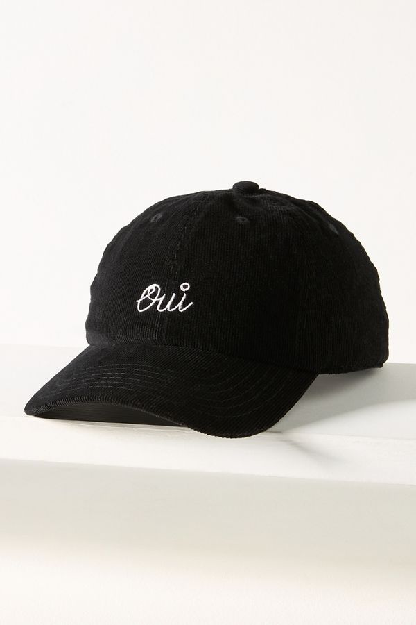 Slide View: 1: Clare V. Corduroy Oui Baseball Cap