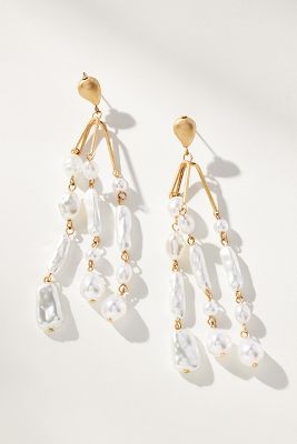 Pearl Fringe Drop Earrings