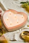 Thumbnail View 1: Bubble Glass Heart Candle, Peony Blush