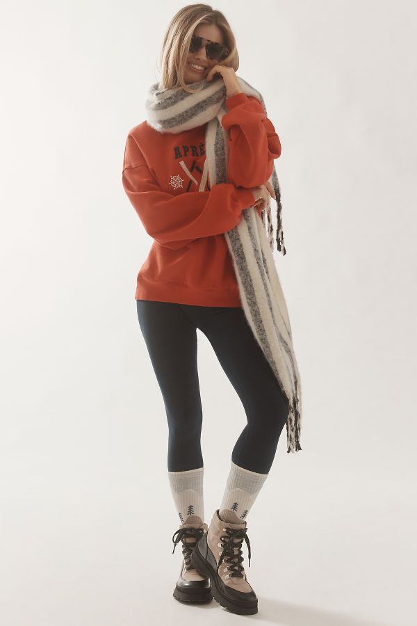 Slide View: 3: By Anthropologie Brushed Woven Scarf: Vertical Stripe Edition