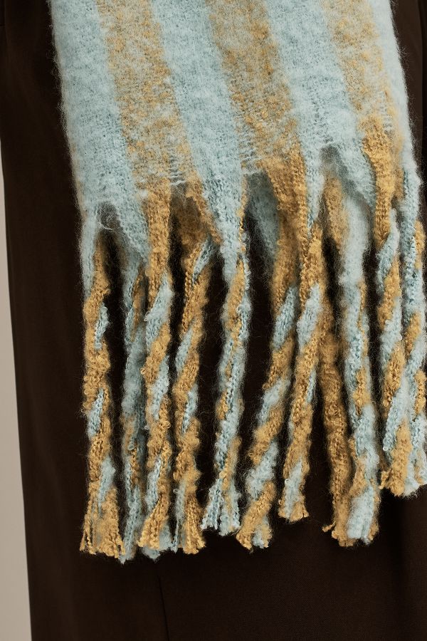 Slide View: 2: By Anthropologie Brushed Woven Scarf: Vertical Stripe Edition