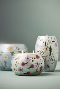 Slide View: 2: Mari Fruity White Amber Mandarin Glass Candle