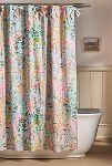 Thumbnail View 1: Lillian Bow-Printed Cotton Percale Shower Curtain