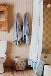 Thumbnail View 4: Sylvie Cotton Percale Embroidered Border Shower Curtain