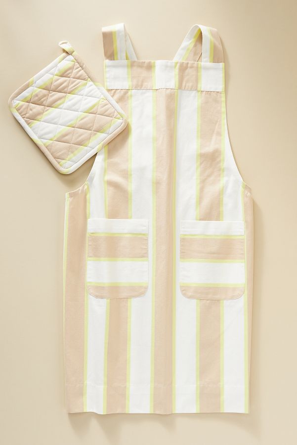 Slide View: 2: Rugby Stripe Apron