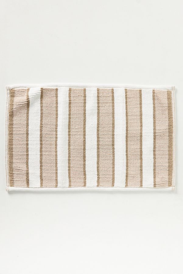 Slide View: 2: Tufted Sutton Cotton Stripe Bath Mat