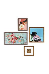 Slide View: 1: Love and Blooms 4-Piece Gallery Wall Art