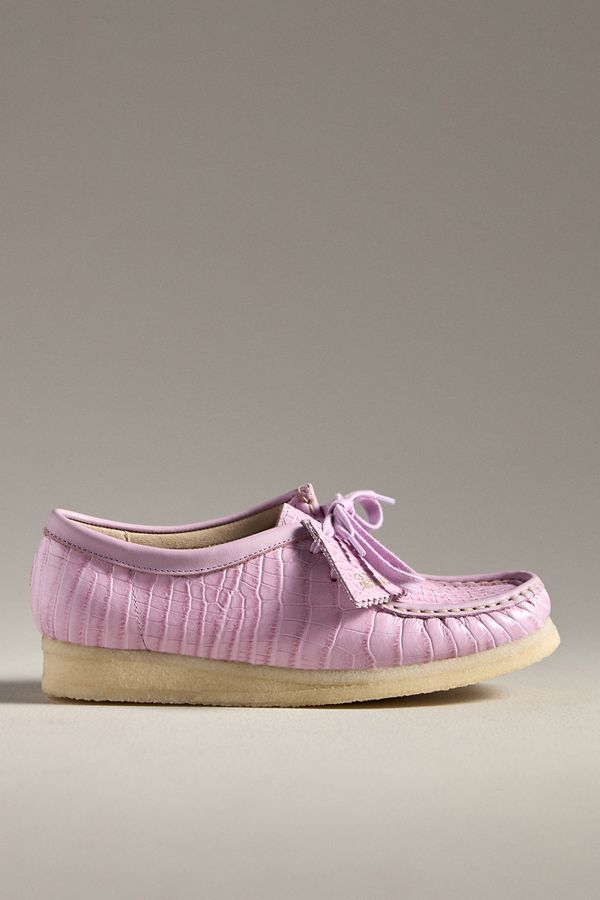 Slide View: 1: Clarks Wallabee Crocodile Flats