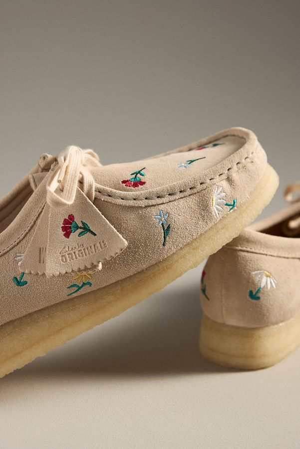 Slide View: 3: Clarks Wallabee Floral Flats