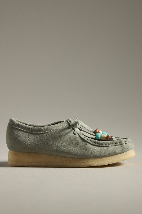 Slide View: 1: Clarks Wallabee Beaded Flats