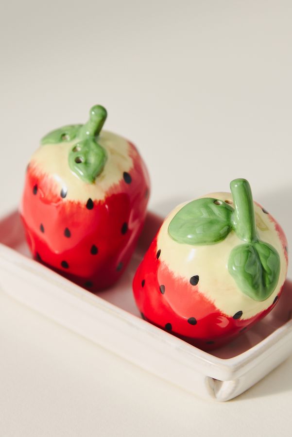 Slide View: 3: Foster Strawberry Salt & Pepper Shakers