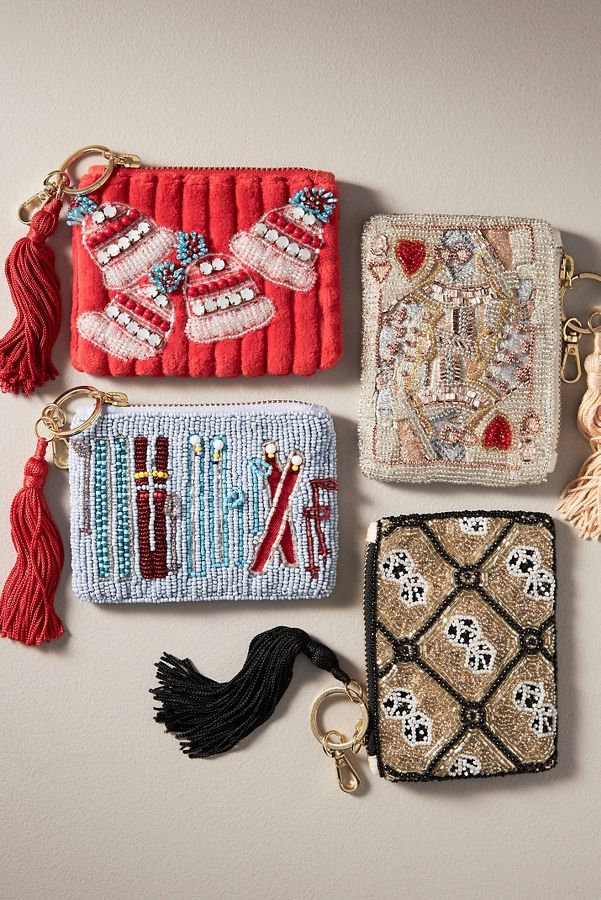 Slide View: 1: Beaded Coin Purse: Holiday Icon Edition