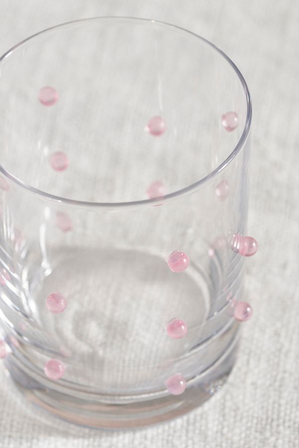 Slide View: 2: Pink Confetti Double Old Fashioned Glasses, Set of 2