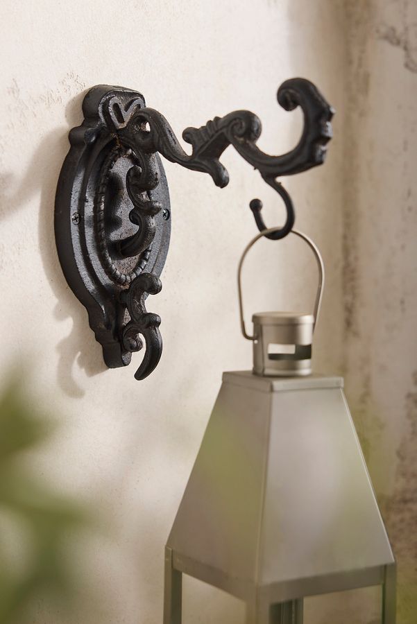 Slide View: 1: Medallion Iron Lantern Bracket